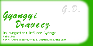gyongyi dravecz business card